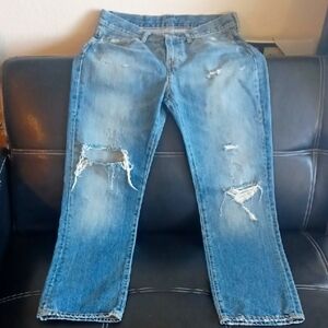 Men's Blue Distressed Jeans